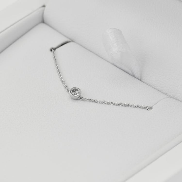 Stříbrný minimalistický náramek s lab-grown diamantem Bonato 150263