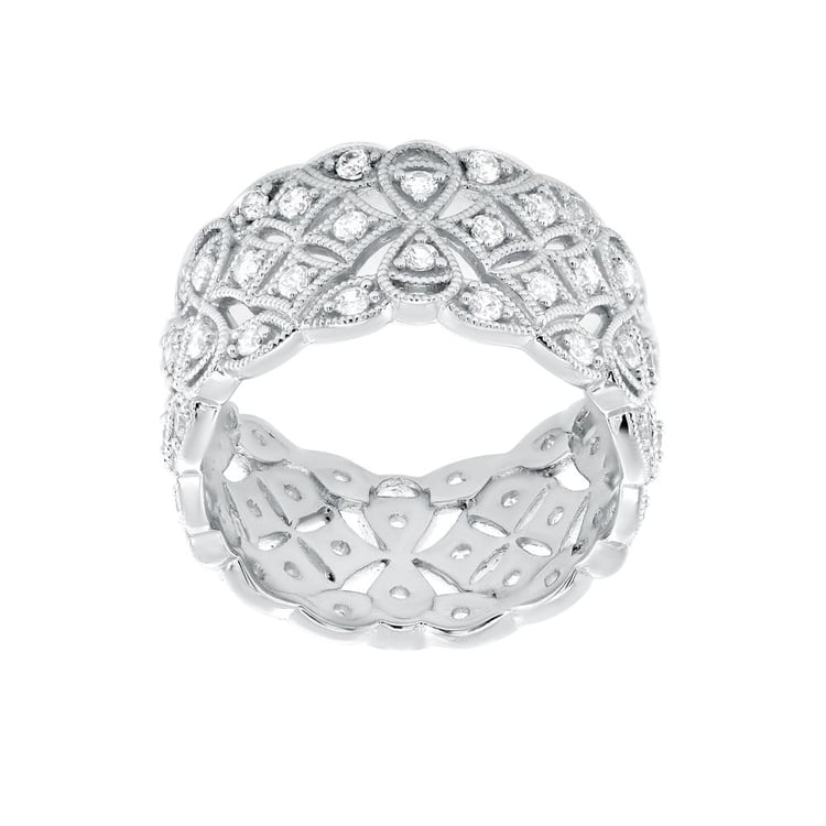 Moderní stříbrný prsten s lab-grown diamanty Bernt