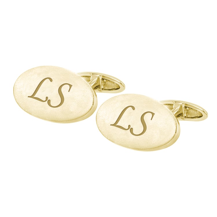 Zlaté manžetové knoflíčky s gravírem Wardell 80967