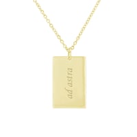 Zlatý obdélníkový přívěsek s oboustranným gravírem Aeryn