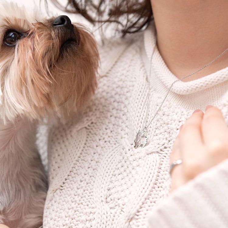 Přívěsek ve tvaru psa s gravírem Yorkshire 98149