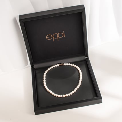 Dřevěná krabička na náhrdelníky s koženkou Conn