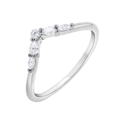 Vykrojený prsten s round, pear a marquise lab-grown diamanty Craig