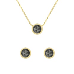 Zlatá sada šperků se salt'n'pepper diamanty Amande
