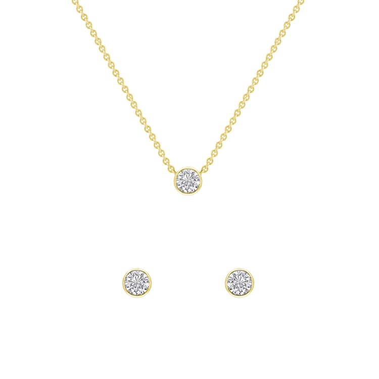 Minimalistický set šperků s diamanty Misu