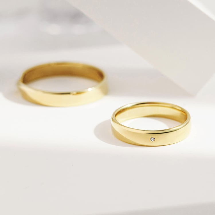 Zlaté snubní prsteny s diamantem Stanista 156805