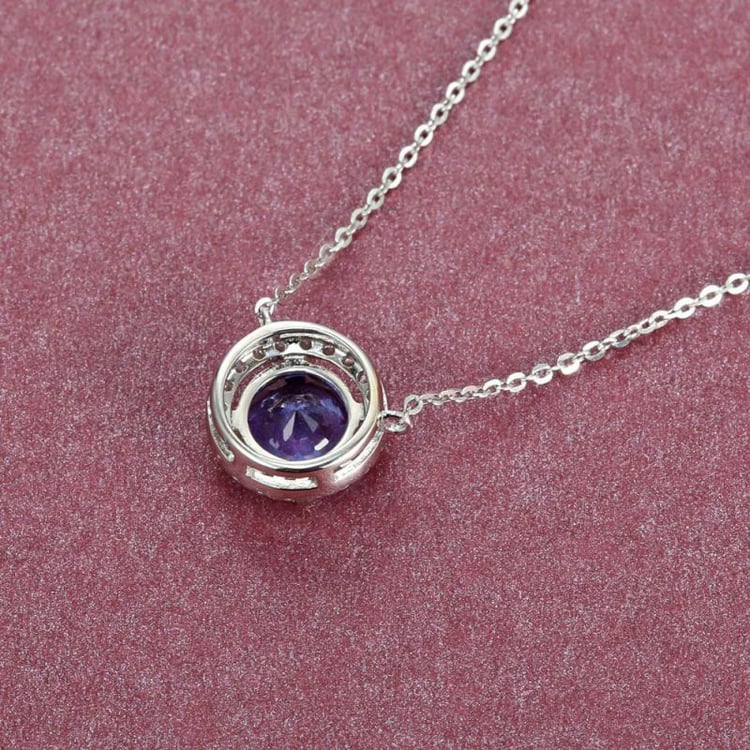 Zlatý náhrdelník s round tanzanitem 5259