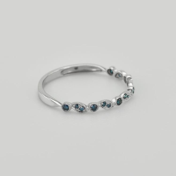 Prsten s modrými diamanty 38588