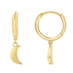 Stříbrné kruhové náušnice s měsíčky Aibek