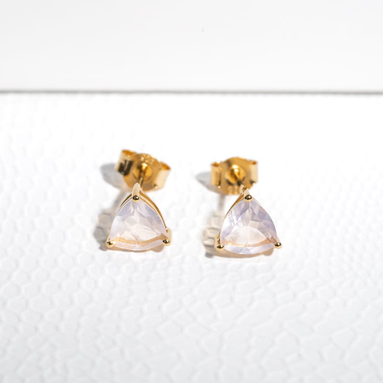 Stříbrné náušnice s růženíny Nellie 123882