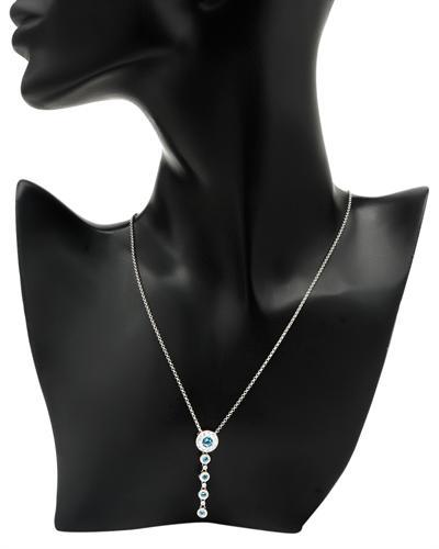 Platinový náhrdelník s topasy a diamanty 3762