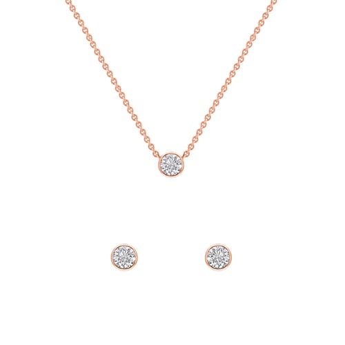 Minimalistický sada šperků s diamanty Misu