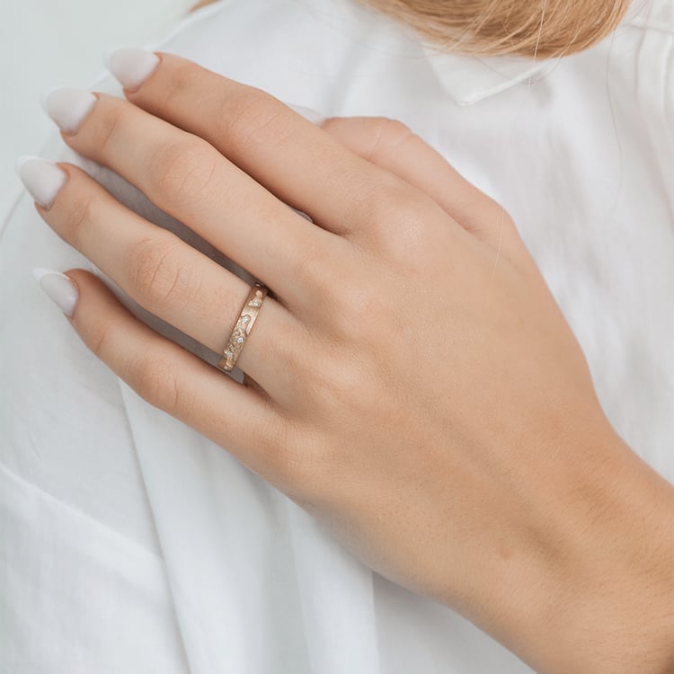 Snubní prsteny s ručně rytým povrchem Cley 163756