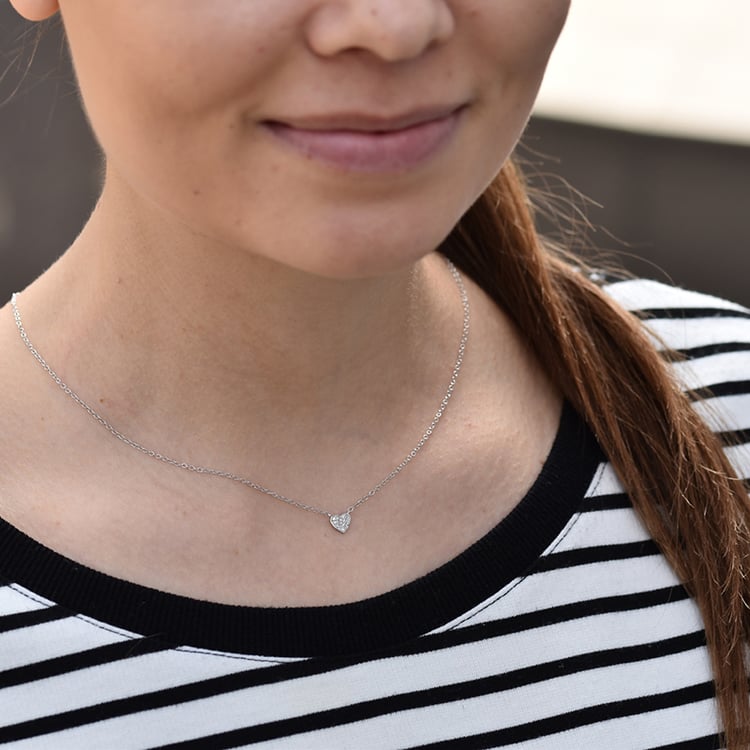 Srdíčkový náhrdelník s diamanty Maree 42134