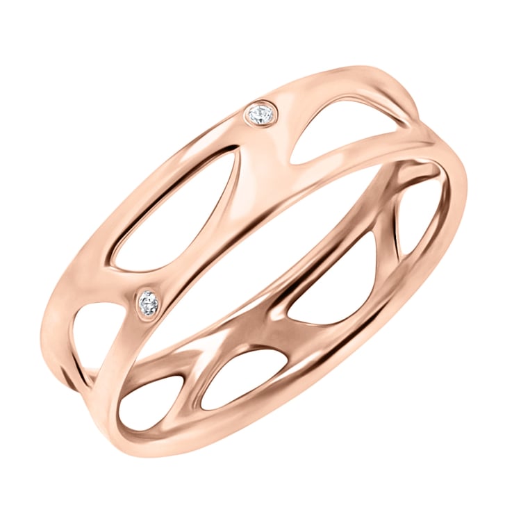 Zlaté netradiční snubní prsteny Bionic 145423