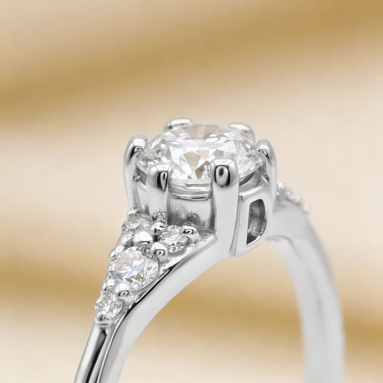 Zásnubní prsten s výběrem písmene a lab-grown diamanty Diana 167704