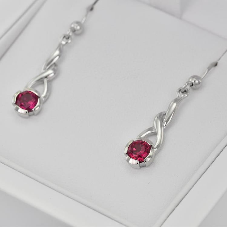 Náušnice s rubíny 22462