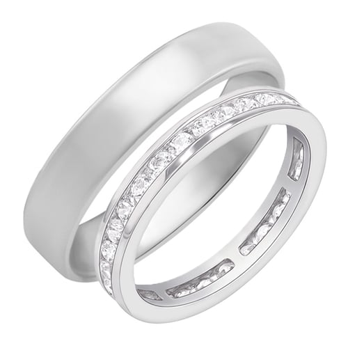 Eternity prsten s lab-grown diamanty a pánský komfortní prsten Branko