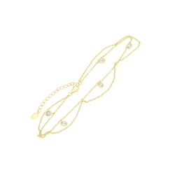 Stříbrný minimalistický náramek na nohu Hanna