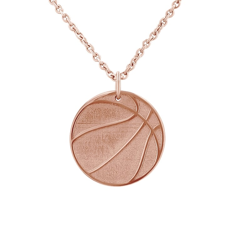 Stříbrný přívěsek míč s gravírem dle vaší volby Basketball 124139