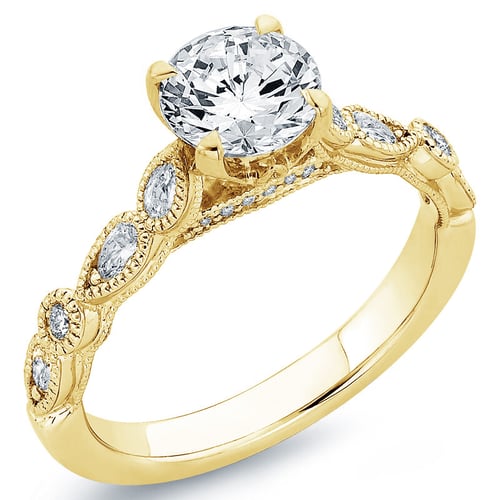Vintage zásnubní prsten s lab-grown diamanty Noelani