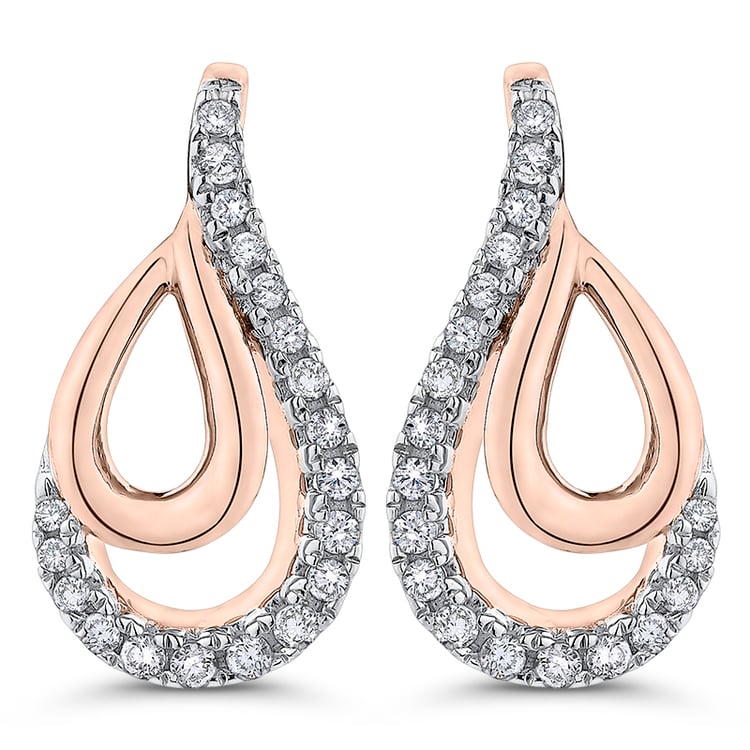 Zlaté diamantové náušnice