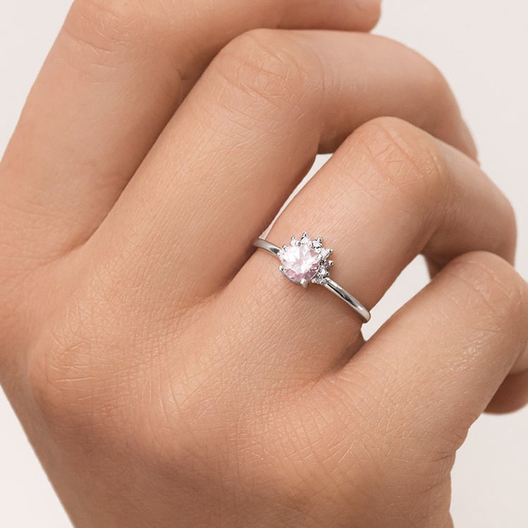 Zlatý minimalistický prsten s morganitem Sonnie 153827