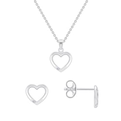 Sada zlatých šperků ve tvaru srdce s diamanty Monroe