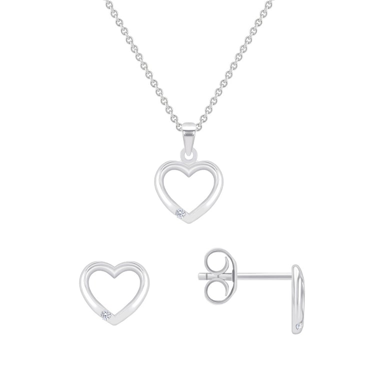 Kolekce zlatých šperků ve tvaru srdce s diamanty 66395