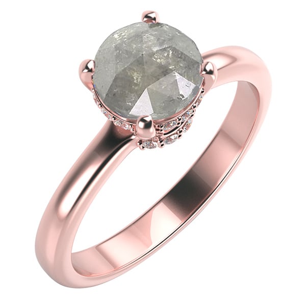 Zásnubní prsten se salt'n'pepper diamantem 66772