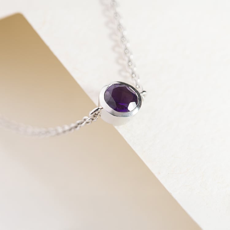 Zlatý náramek s ametystem Arleth 147942