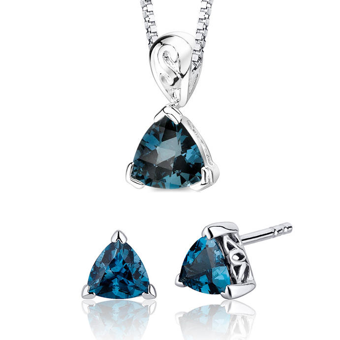Stříbrná kolekce s trillion topazy Asphodel