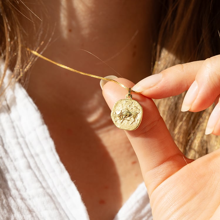 Zlatý přívěsek se symboly znamení zvěrokruhu 145604