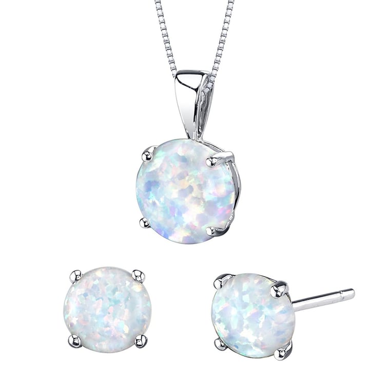 Zlatá kolekce šperků s bílými opály Madai