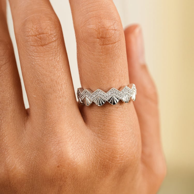 Moderní zlatý prsten s lab-grown diamanty Peder 162743