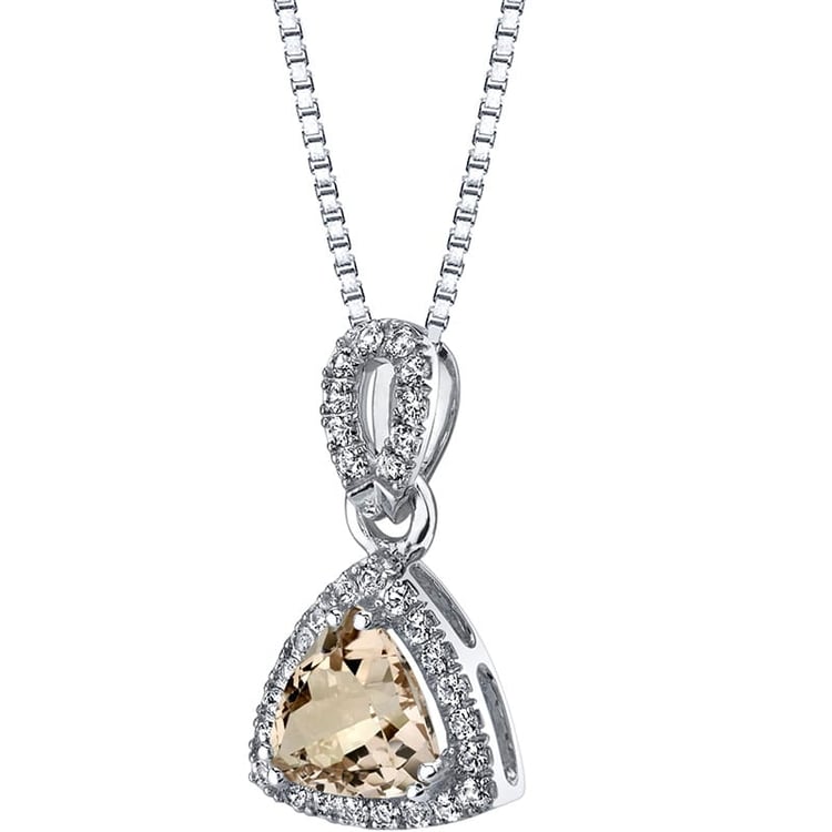 Zlatý přívěsek s morganitem a topazy Sigurd