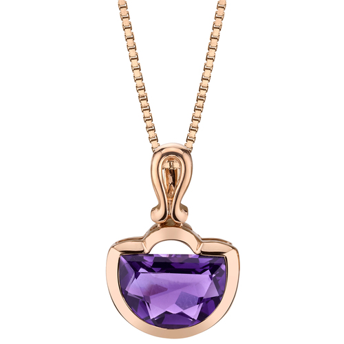 Ametystový přívěsek z růžového zlata Ikaros