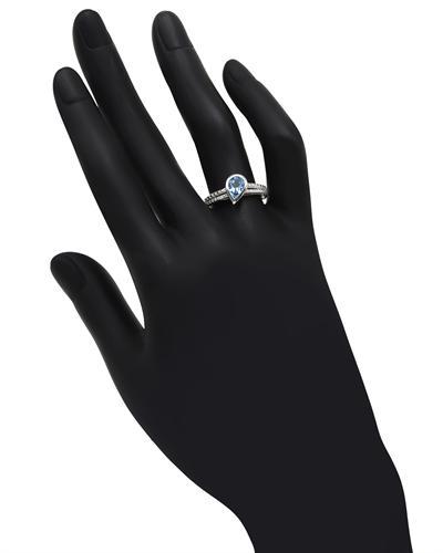 Topasový prsten s diamantem 1065