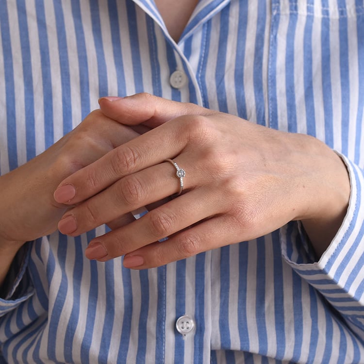 Prsten z bílého zlata 68071