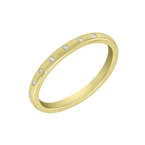 Zlatý eternity snubní prsten s lab-grown diamanty a komfortní pánský Miomi