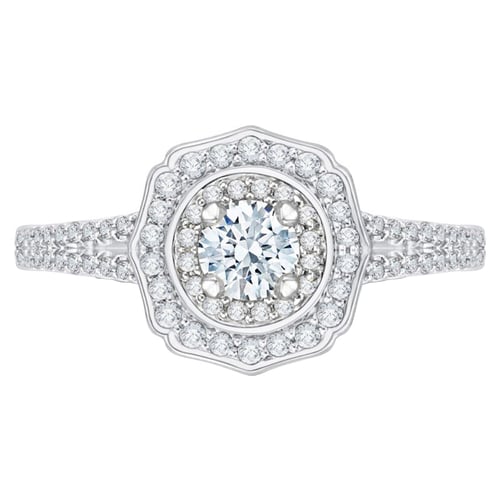 Extravagantní halo zásnubní prsten s lab-grown diamanty Giacomo
