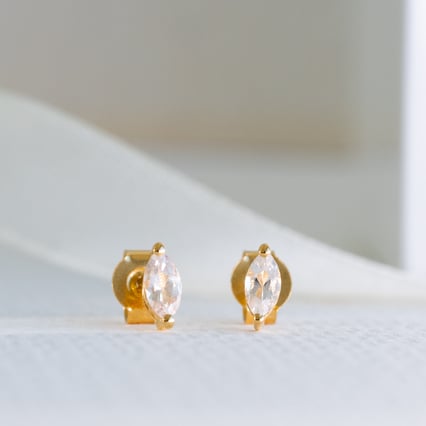 Minimalistické stříbrné náušnice s morganity Andine