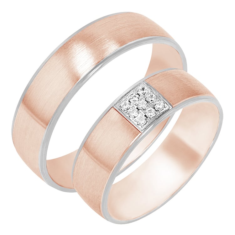 Snubní prsteny z růžového zlata 80403
