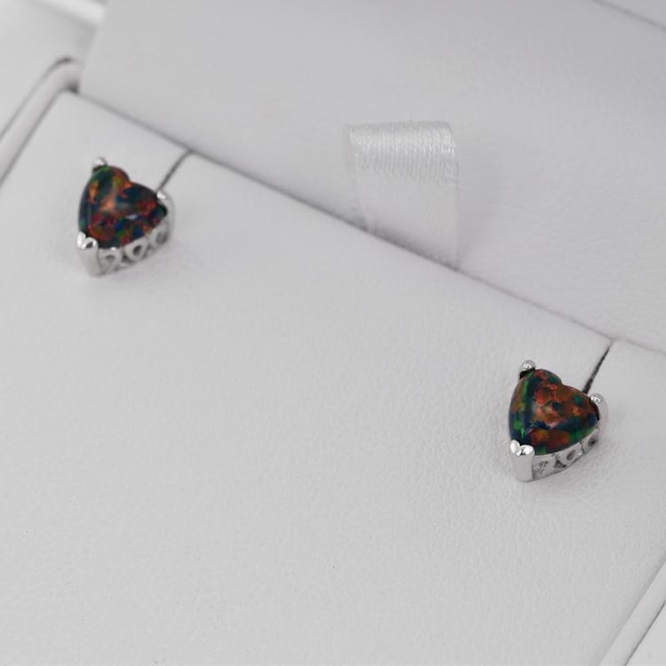 Černé opálové náušnice 23780