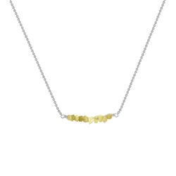 Zlatý choker se žlutými nebroušenými diamanty Inaku