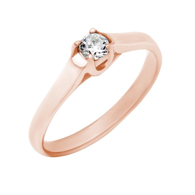 Prsten z růžového zlata 25537