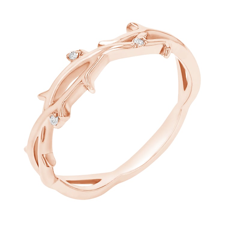 Rozvodový zlatý prsten ve tvaru větviček Merle 166223