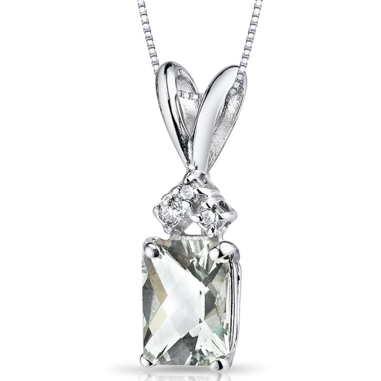 Zlatý náhrdelník se zeleným ametystem 20110