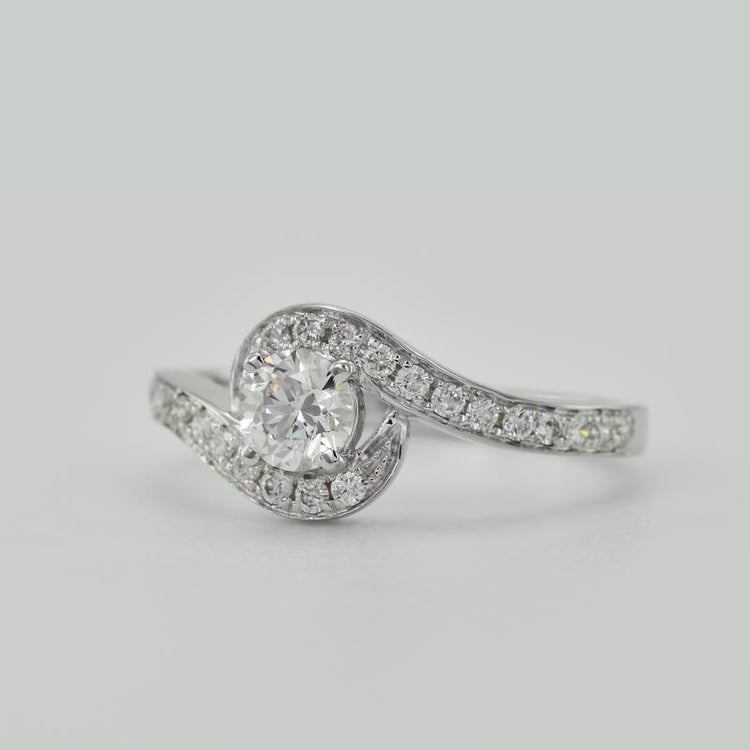 Zásnubní prsten z bílého zlata 22861