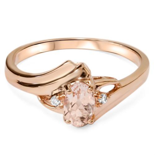 Morganitový zlatý prsten 5411